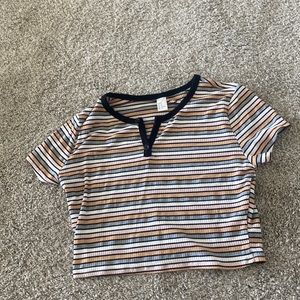 striped crop top